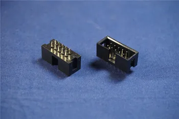 

10 Pcs Box header IDC Socket 2.54mm 2x5 Pin 10 P Straight Male square pin 0.64mm 2 rows space 2.54