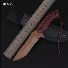 Benys песок пустыни Цвет открытый Охота фиксированной Ножи 5Cr13 лезвие G10 ручка прямо Тактический Ножи Походные ножи