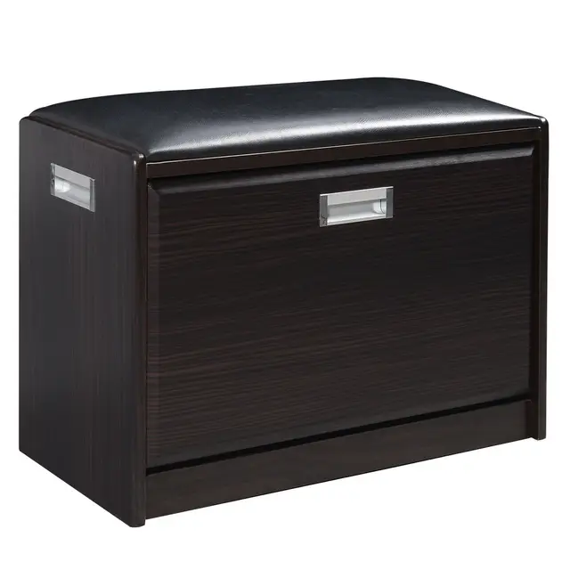 Practical Wooden Shoe Cabinet Closet Storage Rack Pu Seat Bench Practical Wooden Shoe Cabinet Closet Storage Rack Pu Seat Bench Entryway Hallway Black