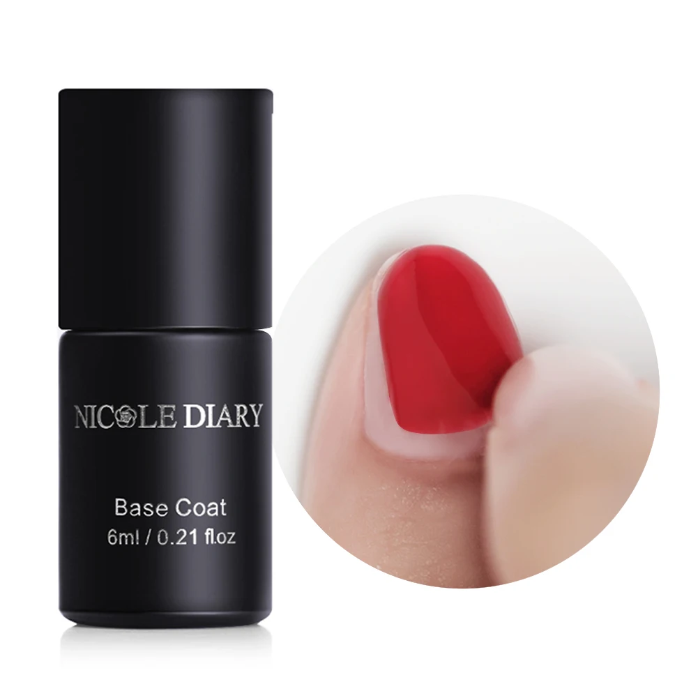

NICOLE DIARY Peel Off Nail Gel 6ml Base Coat No Need Gel Remover Professional Water Soak Off Nail Art UV Gel Varnish Lacquer