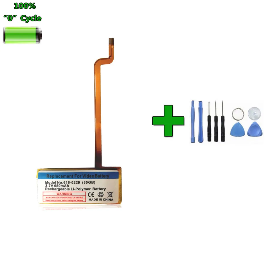 650Mah 616-0229 Batteria Per Apple Ipod G5 Classico 6Th 7Th Video 30Gb 120Gb 160Gb 256Gb A1036 A1136 Accumulator Akku + Strumento Regalo