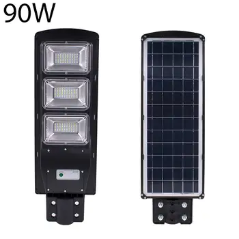 

Outdoor 90W Solar LED Street Light Lamps Light Radar+PIR Motion Sensor Waterproof IP67 Wall Lamp Landscape Garden Light 180led