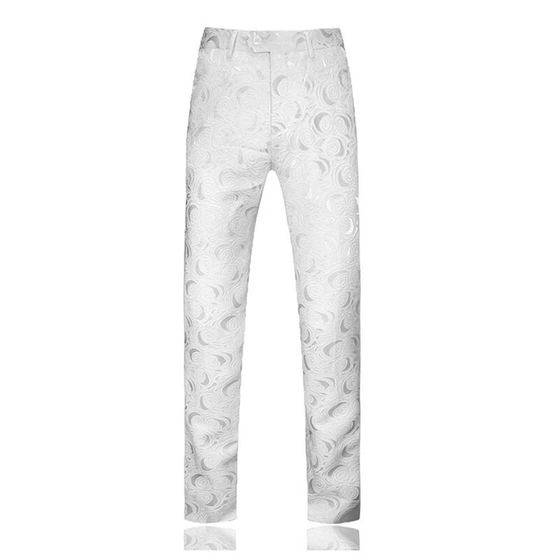 White Men's suits pants Size S M L XL 2XL 3XL 4XL fashion business man