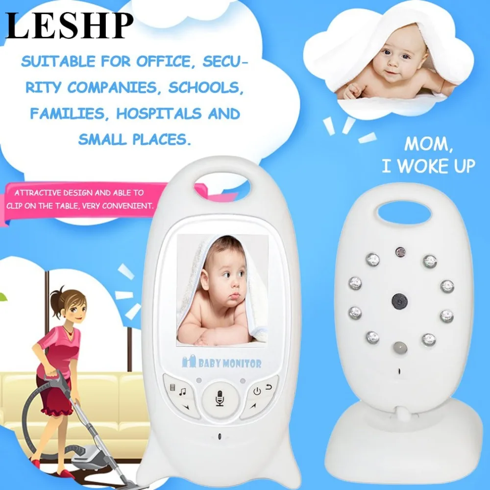 LESHP 2,0 "Цвет ЖК-дисплей видео Видеоняни и радионяни Беспроводной 2 Way Обсуждение Ночное видение ИК Детские Камера Температура безопасности