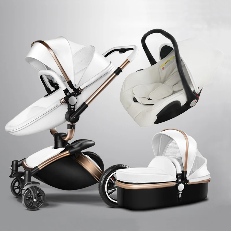 Baby Stroller 3 in 1 high view 360 Rotation folding Pushchair