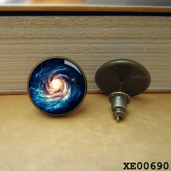 New Galaxy Nebula Earring Outer E Star Magic Cabochons Gl Galaxy Nebula Earring Outer E Star Magic Cabochons Gl Jewelry Post Personality Earrings Earing In Stud From Accessories On