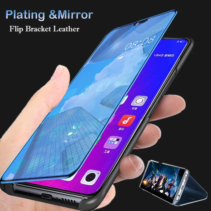 

Clear View Mirror Case For Huawei P Smart P8 P9 P10 P20 Lite 2017 Plus For Mate 10 20 lite pro honor 10 9 8 nova 3 3i Flip Case
