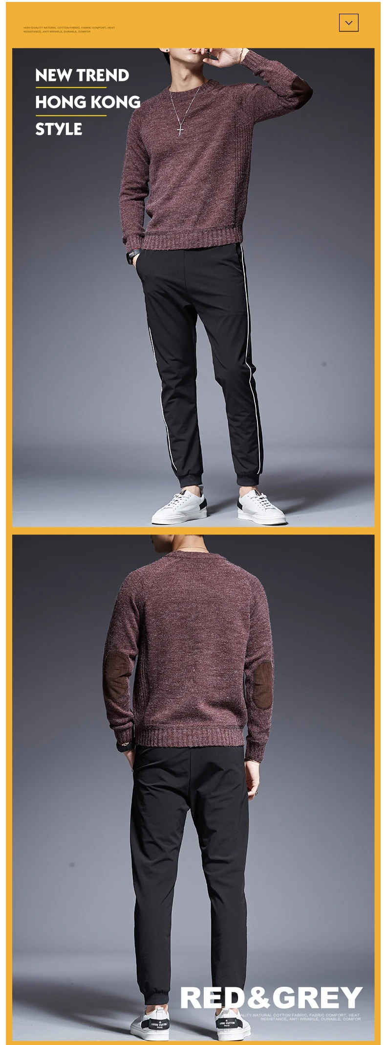 2019 новый модный бренд свитер мужской пуловер сплошной цвет Slim Fit Джемперы вязание толстый Осень корейский стиль повседневное мужская