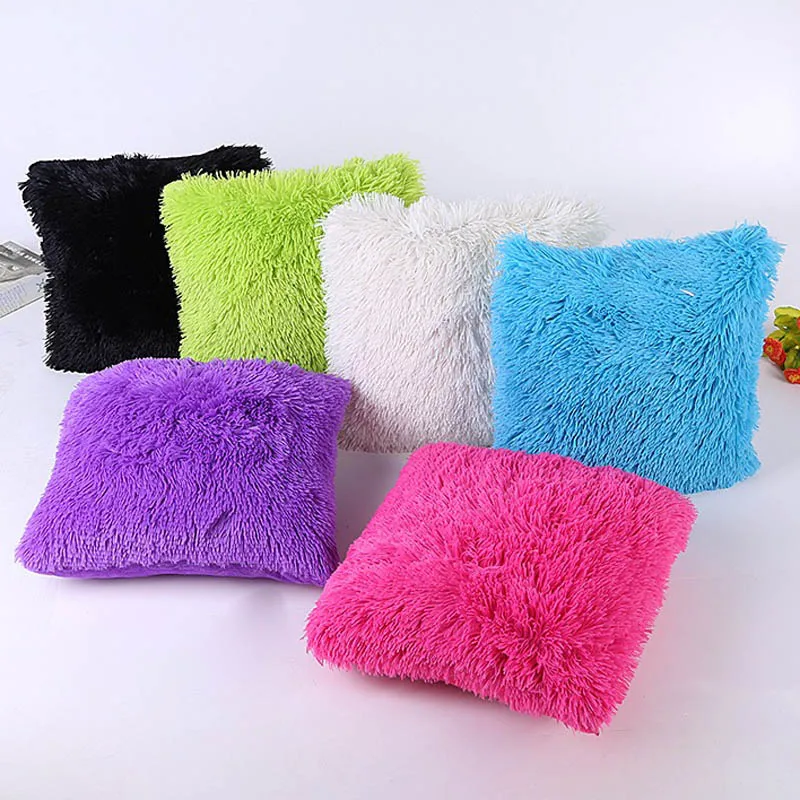 

Plush Cushion Cover housse de coussin capa de almofada decorativa sofa throw pillow covers Fur cojines kussenhoes cuscini