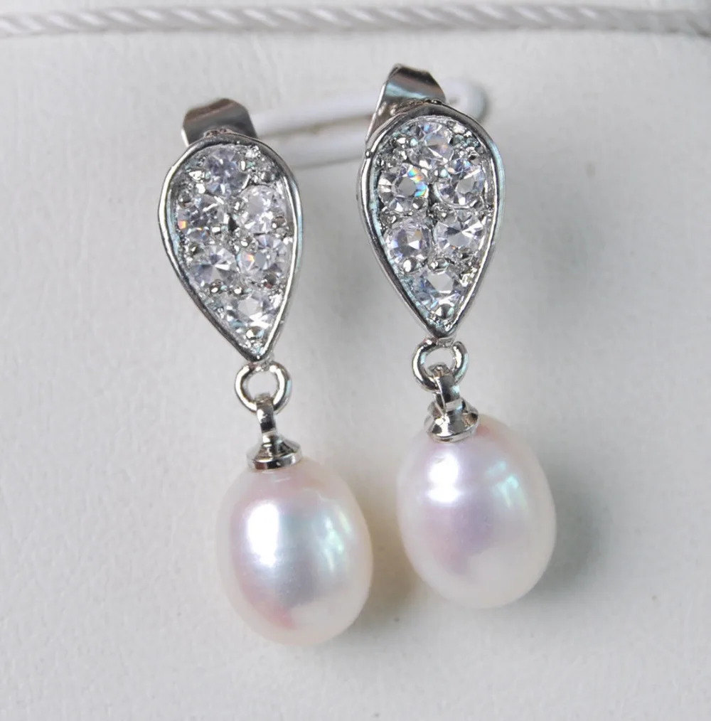 Fashion 12mm Black Round South Sea Shell Pearl Silver Dangle Earrings