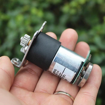 

DC Gear Motor With Encoder All Metal Gear DC 12V Geared Motor Code Wheel Speed Test Car/Robot 70 Rpm/Min Reduction Ratio 1:90