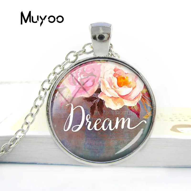 2018 модное художественное ювелирное изделие с надписью Believe Faith Hope Dream ожерелье
