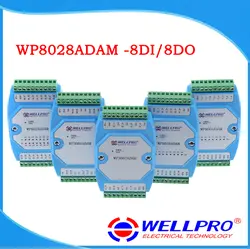 Цифровой Вход и Выход модуль изолированный 8DI/8DO MODBUS Связь-WP8028ADAM