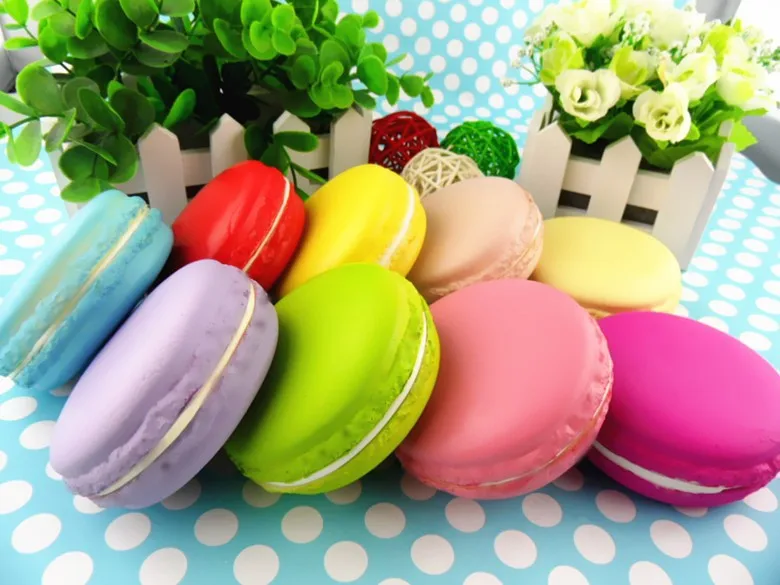 20pcs-SALE jumbo Macaroon 8 см кавайный мягкий конфетный цвет Редкие Большие Булочки смешанные цвета сжимаемые игрушки orderv