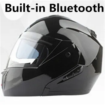 

HOT SELL 2018 Bluetooth Motorcycle Helmet Built in Intercom System Dot Standard Helmet Riders BT Talking with FM Radio