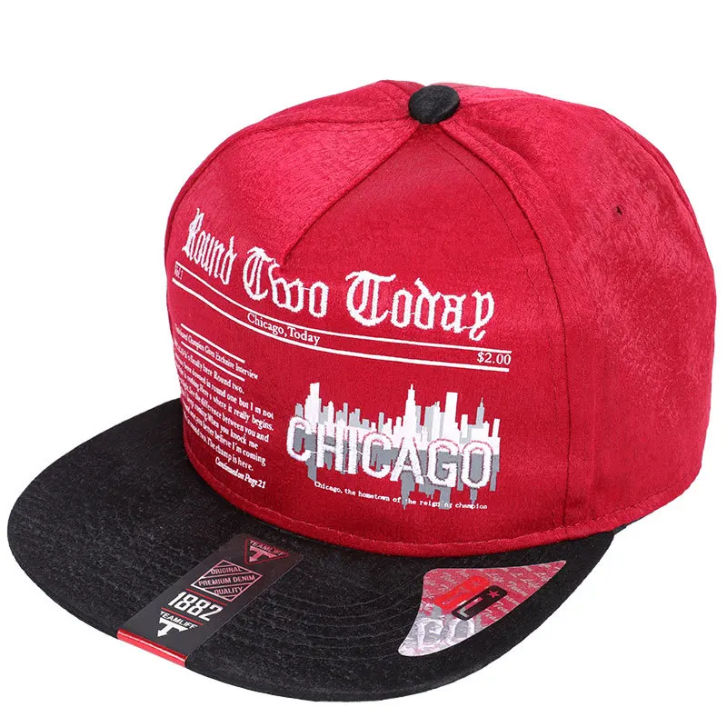 CDFNCG летняя поп вышивка Chicago письмо LOS ANGELES Snapback хип хоп Уличная бейсбольная кепка Солнцезащитная шляпа для мужчин и женщин - Цвет: style 2 MZ377