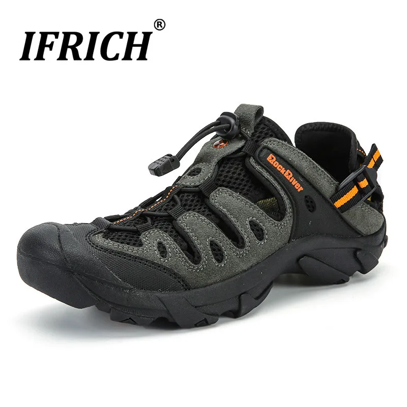  Summer Men Hiking Shoes Big Size Mens Outdoor Walking Sandals for Men Anti Slip Mountain Trekking S