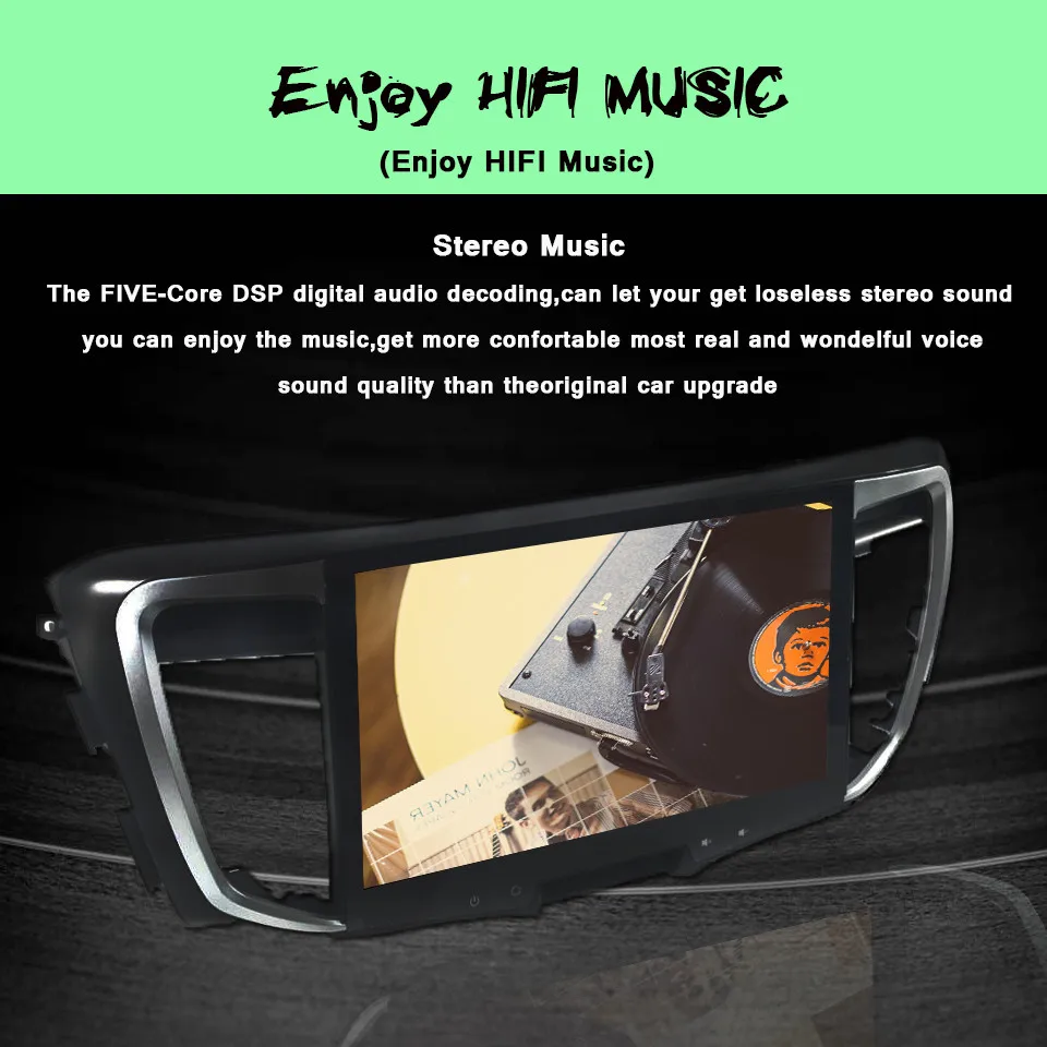 Perfect Quad core android 7.1 Car GPS radio for honda accord 2013-17 with WIFI 4G bluetooth AUX radio 1024*600 screen Head Unit No dvd 5
