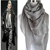 Ladies Brand Grey Mulberry Silk Scarf Shawl 180*110cm Oversize Design Female Scarves Wraps Summer Sunshade Shawls Khaki Black 1