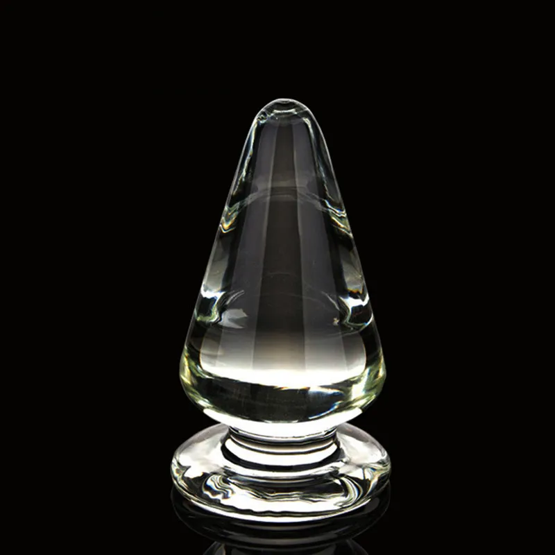 12Cm6Cm Super Big Size Glass Anal Plug Smooth Cone -7630