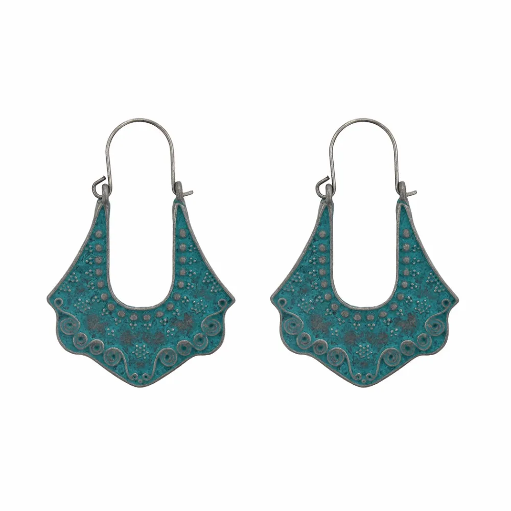 

Kundan Green Vintage Bohemian Long Statement Earring Hoop Clip Unique Ethnic Handmade Fringe Drop Dangle Earrings Indian Jewelry