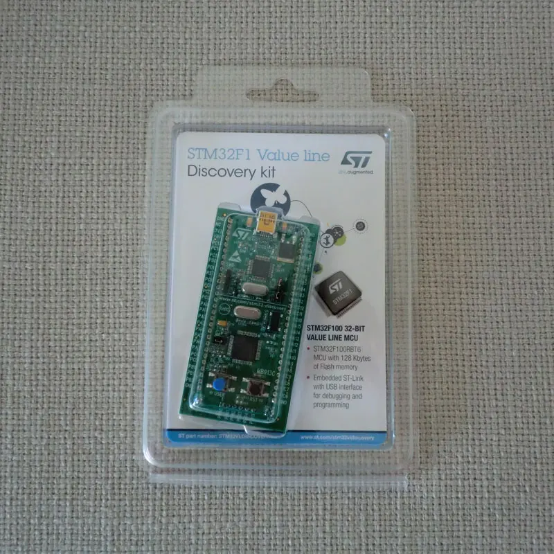 1 шт. x STM32VLDISCOVERY макетные платы и комплекты-ARM Discovery STM32F100 встроенный ST-Link BRD STM32 VLD ISCOVERY