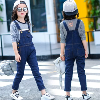

New 2017 Fashion Girls Autumn Pants Kids Trousers Cotton Comfortable Children Overalls Toddler Jeans Pants Boyspants,3-12Y,#216