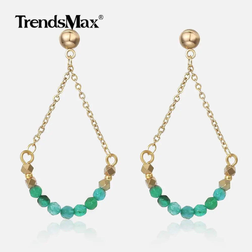 

Bohemia 5 Colors Dangling Earrings For Women Girl Handmade Natural Beaded Drop Earrings Woman Jewelry Valentines Gifts DEM15