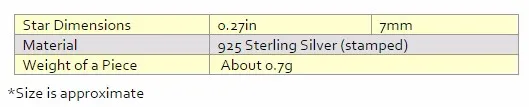 Серебро 925 пробы Bling Сверкающее циркониевое звезда серьги-каффы A1619