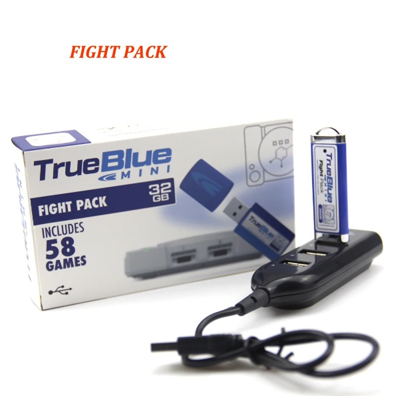 True blue mini Fight Pack 32 Гб с 58 играми/METH PACK 64 ГБ с 101 играми/CRACKHEAD PACK 64 ГБ с 101 игры для ps1 консоли - Цвет: Fight Pack 32gb