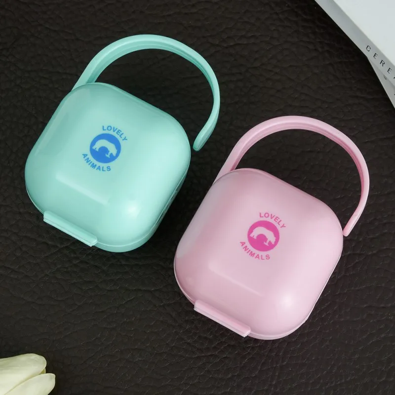 

Portable Baby Pacifier Nipple Travel Case Cute Soother Dummy Container Storage Box