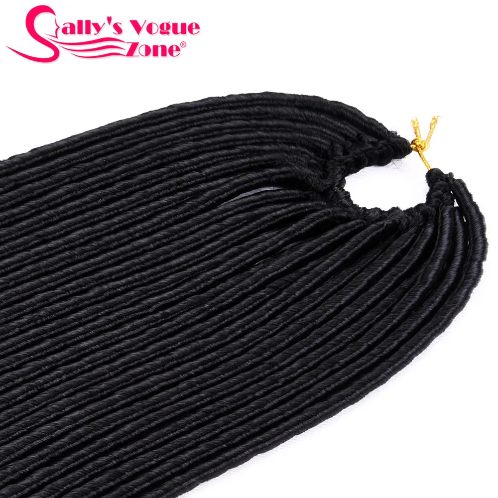 24 Roots Faux Locs Crochet Hair 18 Crochet Faux Lock Dreadlock Crochet Braids hair Extensions Synthetic Braiding hair Soft lock (60)21