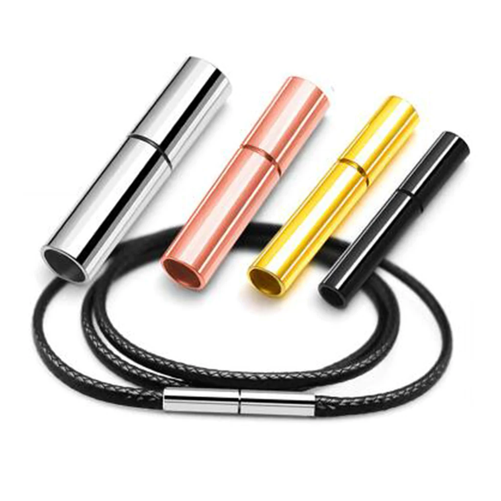 Stainless Steel Bayonet Bracelet End Push Clasps Cord Ends for Leather Cord Buckle DIY Jewelry Craft Connectors