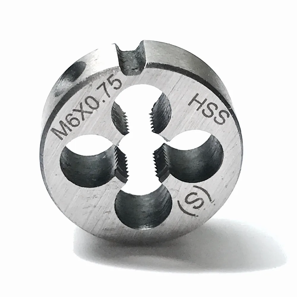 HSS M6 x 0.75 1/" OD Round Adjustable Die Cutting Tools