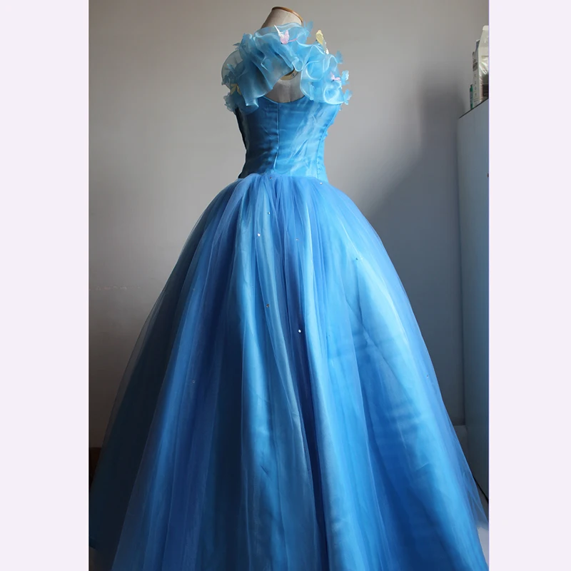 Голубое платье Золушки для женщин, карнавальный костюм принцессы Золушки для взрослых, женские вечерние маскарадные платья на заказ