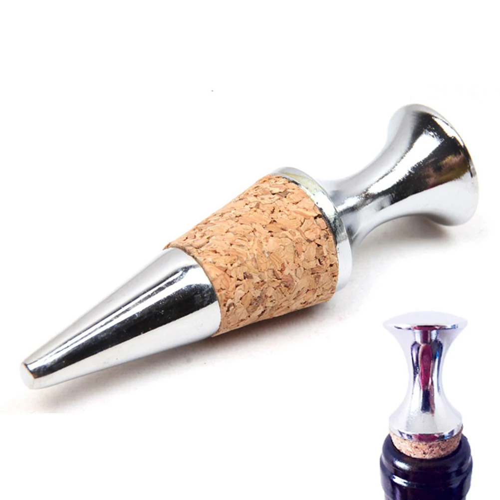 

Wine Cork Wine Bottle Stoppers Zinc Alloy Glyptostrobus Wine Stopper Bar Tools Kitchen Accessories 1PC