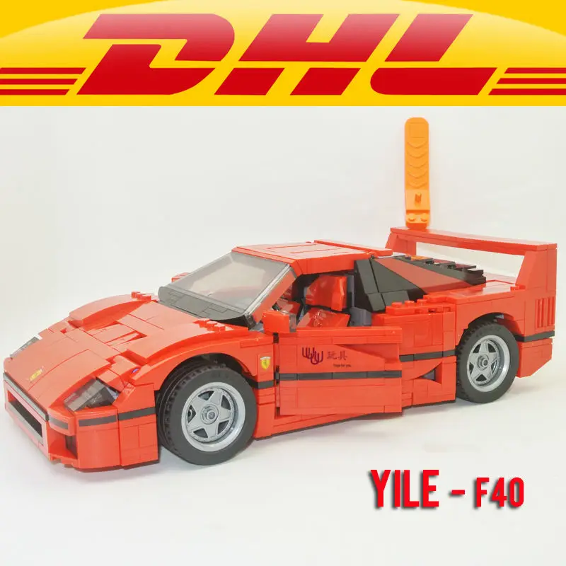 

Yile 001 F40 Sports Car 1158pcs Building Blocks technic bricks 10248 action figure creator car toys for children