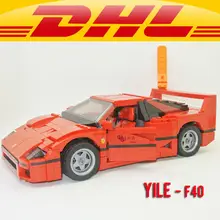 Yile 001 F40 Sports Car 1158pcs Building Blocks technic bricks 10248 action figure creator car toys for children
