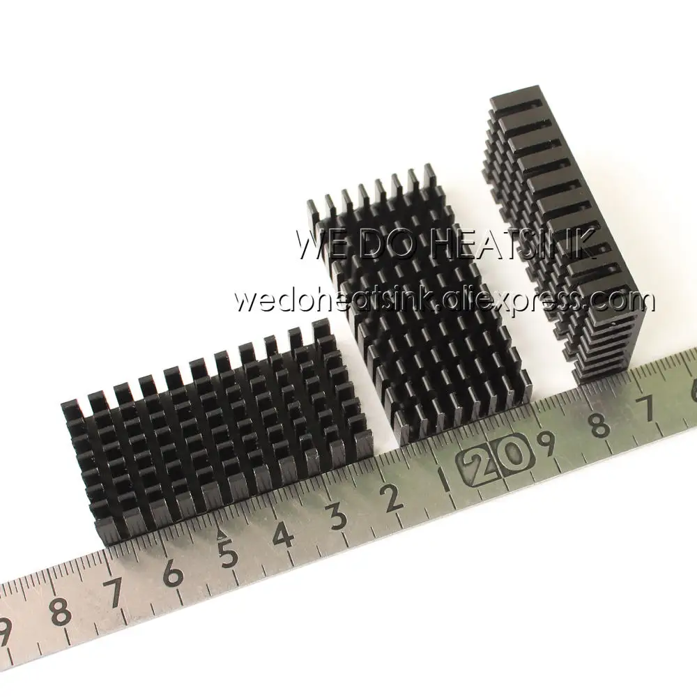 Мы делаем радиатор 5 шт./лот 50*25*10 мм алюминиевые вентиляторы и радиатор охлаждения черный анодированный радиатор для электронных продуктов