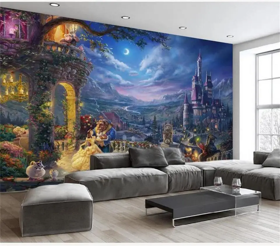 

custom 3d photo wallpaper mural livingroom sofa TV background retro dream castle princess painting picture wallpaper for wall 3d