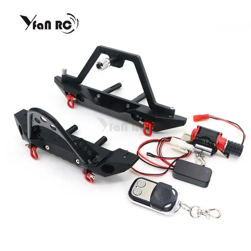 

1/10 RC Car TRX-4 Metal Front and Rear Bumper for 1:10 RC Crawler Car Axial SCX10 & SCX10 II 90046 90047 F232