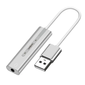 

2 In 1 USB External Sound Card USB To 3.5 mm Stereo Jack Headset Audio Adapter New Arrival
