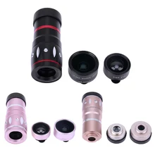 ALLOET 4 в 1 Универсальный объектив для мобильного телефона 10X телескоп телеобъектив рыбий глаз 0.36X широкоугольные объективы 15X макро монокулярная линза комплект