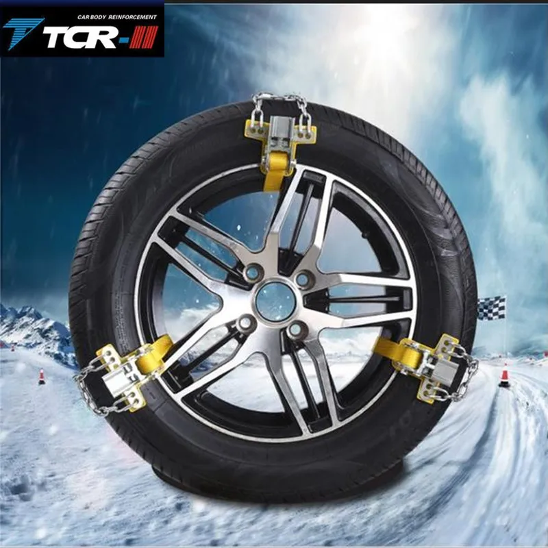 1 X Manganese Steel Durable Car Non-slip Chain Easy Application Tire Anti-skid Belt for Snow Road Ice Road Sand