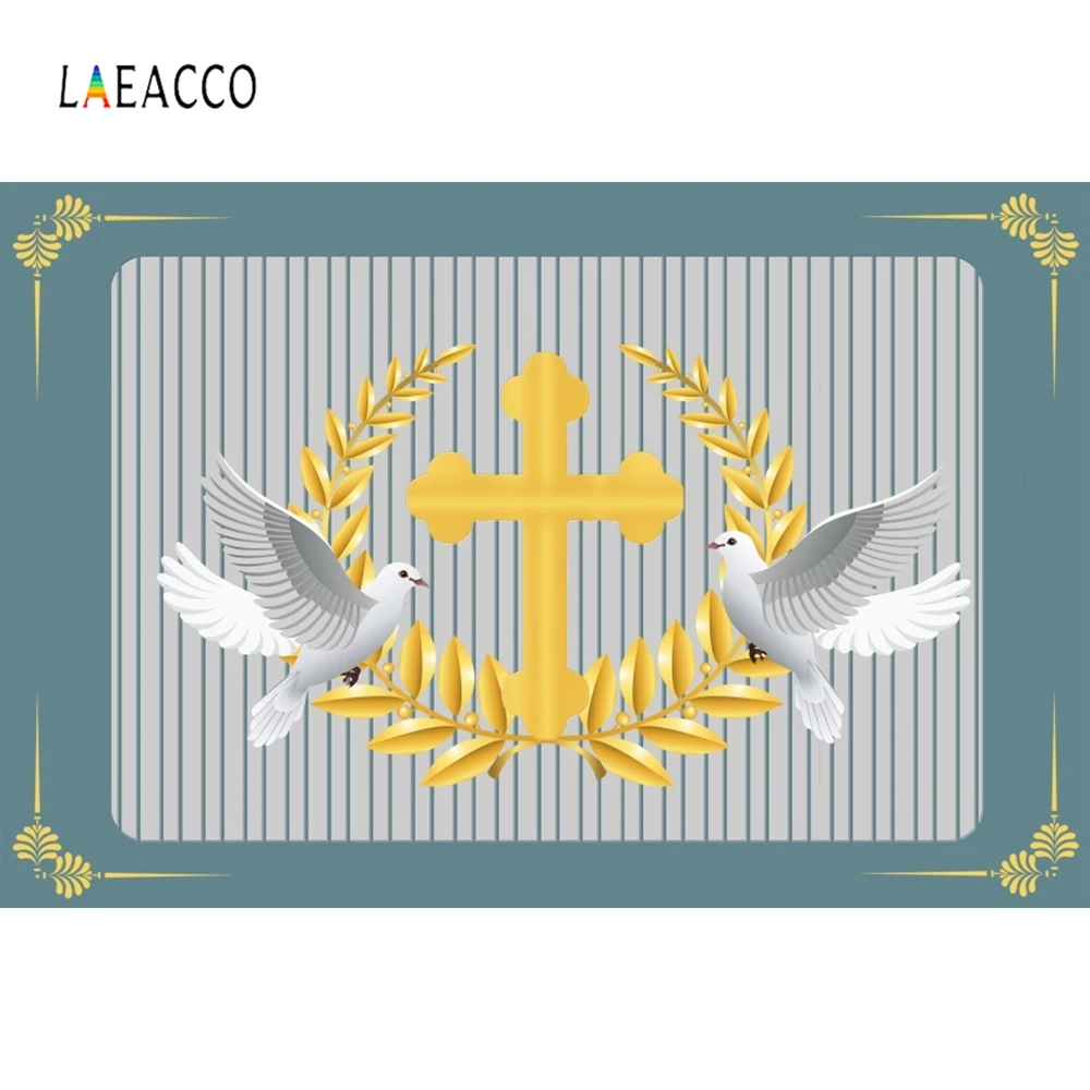 

Laeacco God Bless Pigeon Backdrop Communion Party Decoration Photographic Backdrops Photography Backgrounds Photo Studio