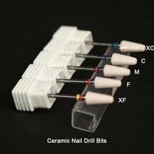 2 шт./лот керамический сверло для ногтей 3/3" Вращающийся Бур резак-дюймовые сверла для сверления, Электрический маникюр ногтей Дрель аксессуары для ухода за ногтями маникюрная фреза