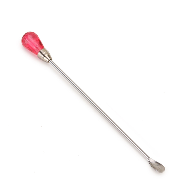 Art Stainless Steel Spatula Stirring Mixing Gel Rod + Spoon Acrylic Uv Gel Polish Glitter Powder Stick Manicure Tools