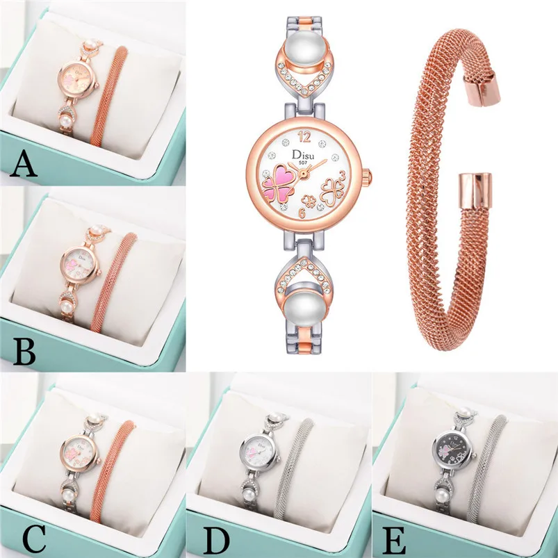 Fashion casual watches women gold small Light Luxury Girl Temperament Watch Bracelet Set Chain Watch Birthday Gift D25 (8)