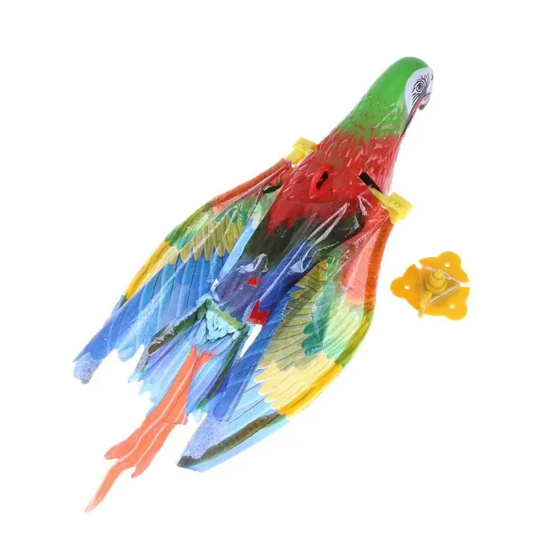 Пластиковый Электрический звук летающее крыло красочный Попугай Игрушка батарея питание ребенок подарок