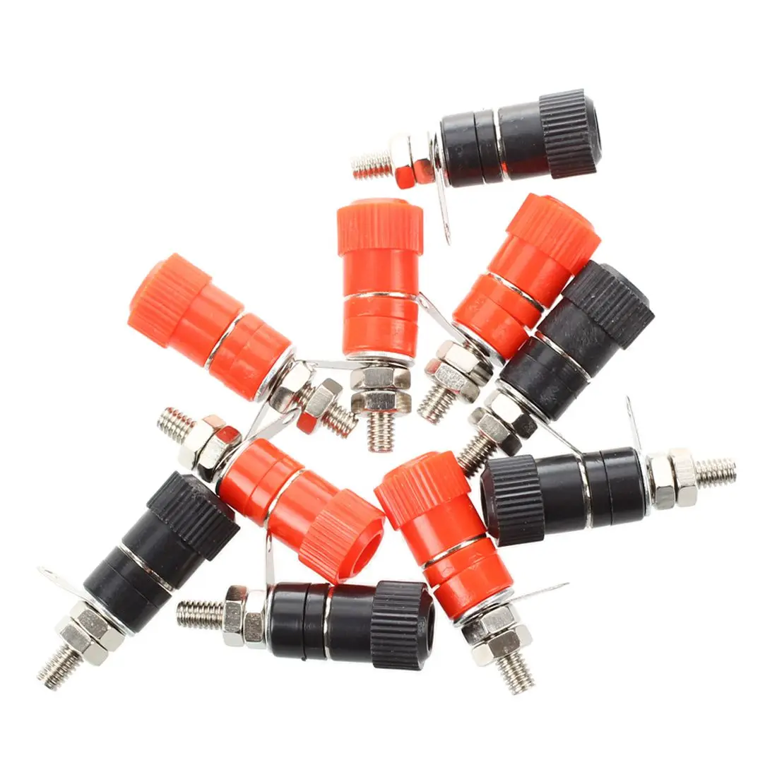 DSHA New Hot 10 Pcs Speaker Amplifier Housing 3.5mm Socket Binding Post Connector